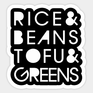 Rice & Beans Tofu & Greens Sticker